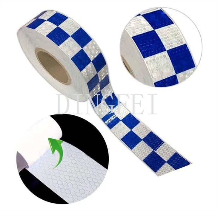 Blue White Reflective Tape