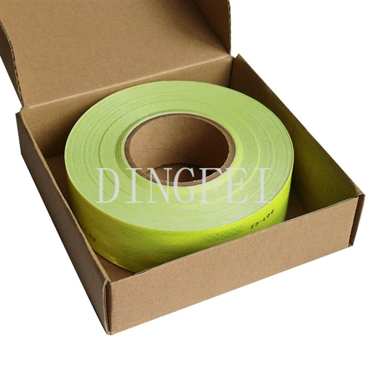 Fluorescent Yellow Reflective Tape For Truck Trailers